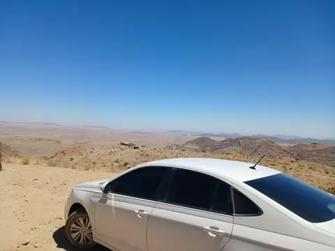 Namibia Transport vehicle on a Namibian mountain road during a customer journey